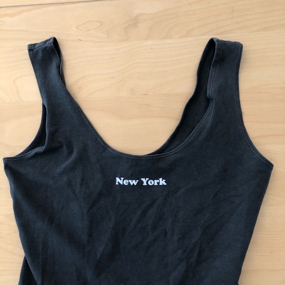 Forever 21 New York bodysuit S washed gray - Picture 7 of 14